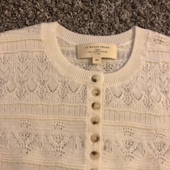SEZANE Lyna Sweater XSmall Ercu - Picture 6 of 8